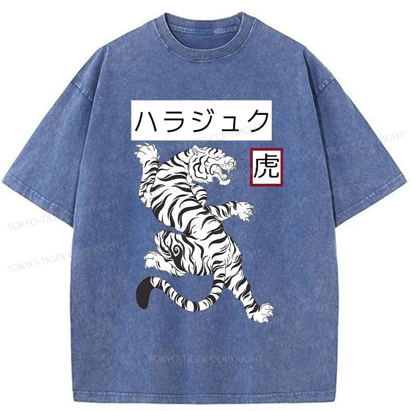 Tokyo-Tiger White Tiger Washed T-Shirt