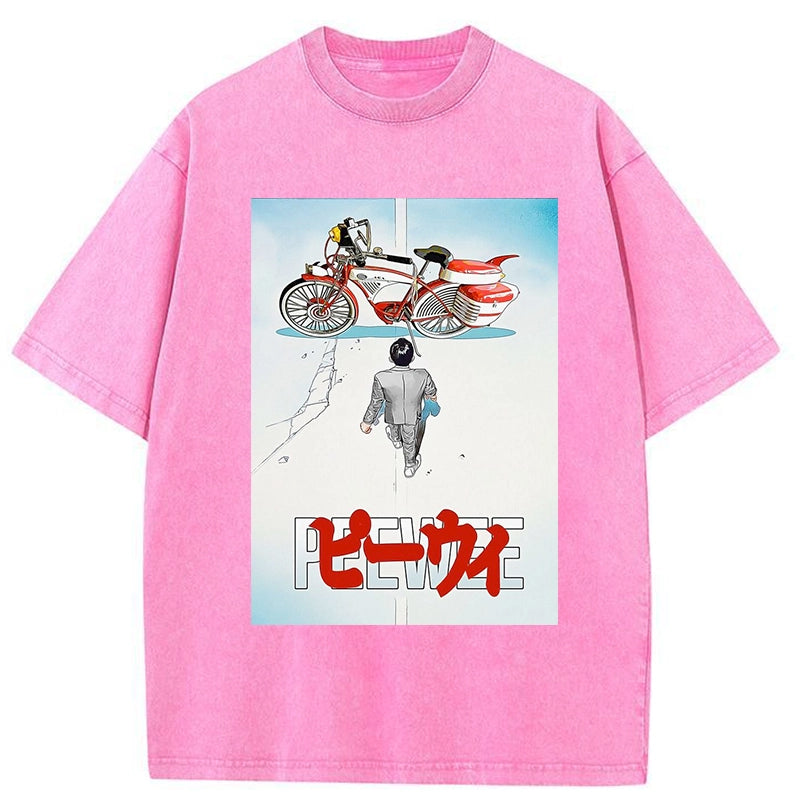 Tokyo-Tiger Peewee Bicycle Washed T-Shirt