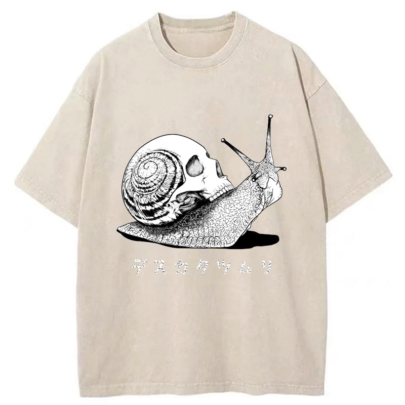 Tokyo-Tiger Death Snail Manga Washed T-Shirt