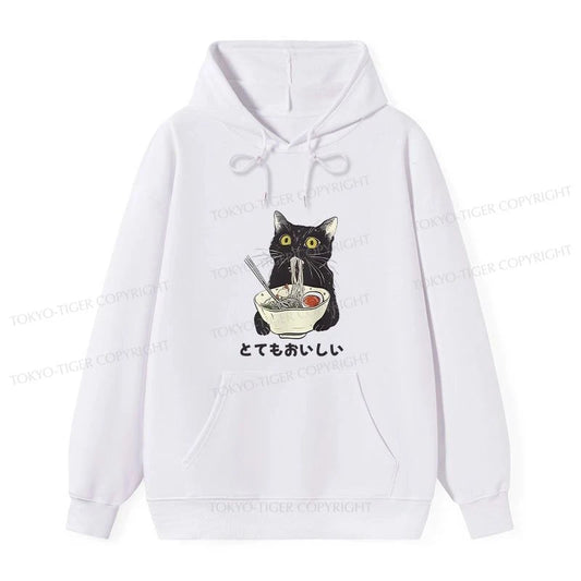 Tokyo-Tiger Cats Eat Ramen Noodles Classic Hoodie