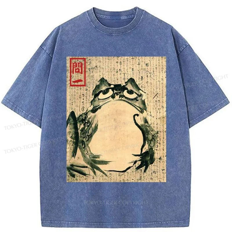 Tokyo-Tiger Throwback Frog Japanese Washed T-Shirt