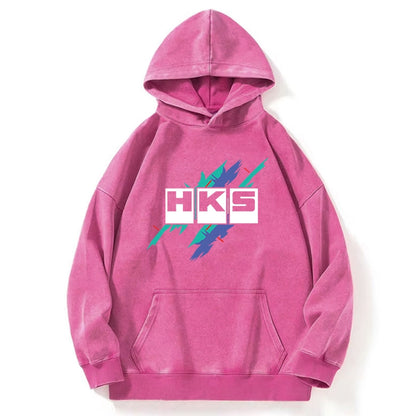 Tokyo-Tiger HKS Drifting Drag JDM Washed Hoodie