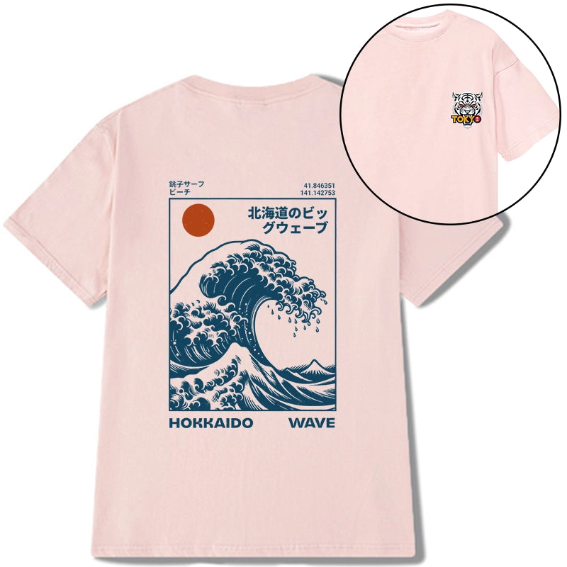 Tokyo-Tiger Hokkaido Wave Japan Front Back Classic T-Shirt