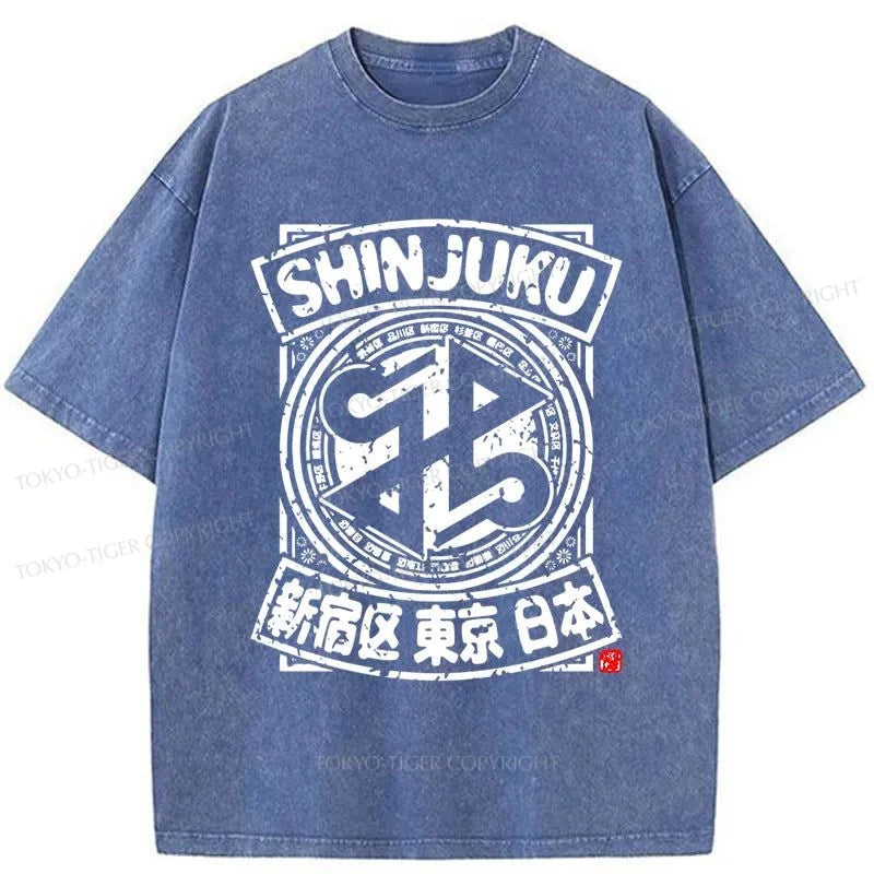 Tokyo-Tiger Shinjuku Tokyo City Japan Washed T-Shirt