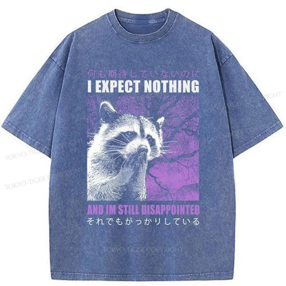 Tokyo-Tiger Disappointed Raccoon Japanese Washed T-Shirt