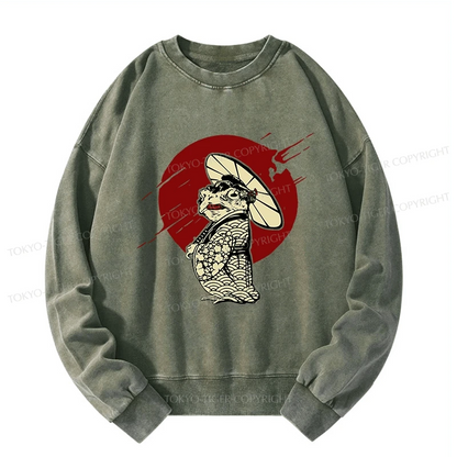 Tokyo-Tiger Frog Monster Washed Sweatshirt