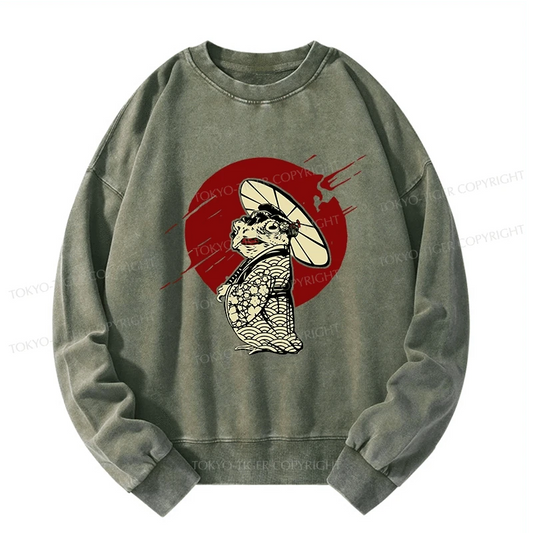 Tokyo-Tiger Frog Monster Washed Sweatshirt