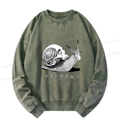 Tokyo-Tiger Death Snail Manga Washed Sweatshirt