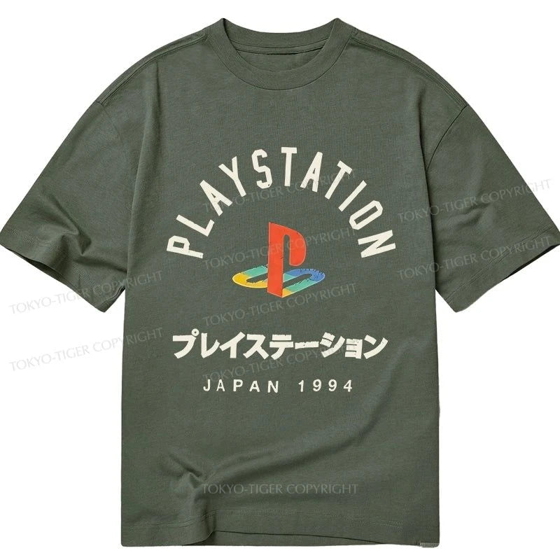 Tokyo-Tiger PlayStation Logo Japan Classic T-Shirt