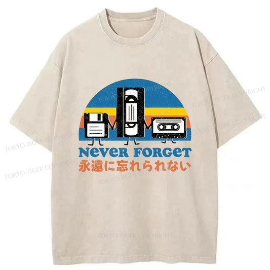 Tokyo-Tiger Never Forget Tape Washed T-Shirt