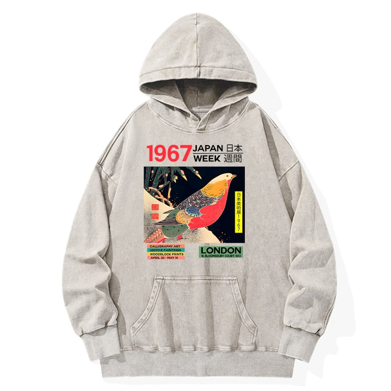 Tokyo-Tiger Art Studio Exhibition Japanese Washed Hoodie