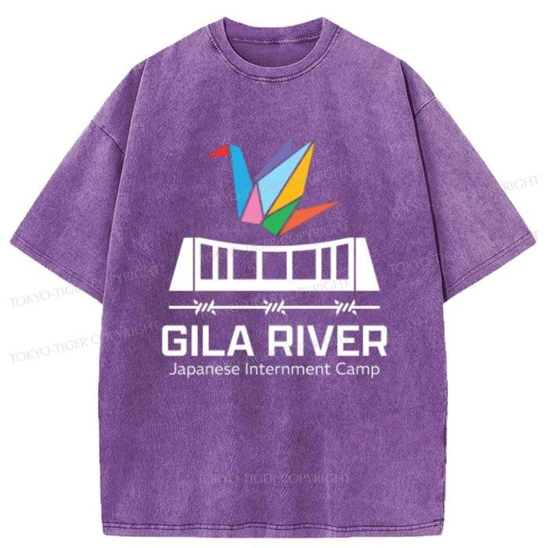 Tokyo-Tiger Gila River Japanese Internment Camp Washed T-Shirt