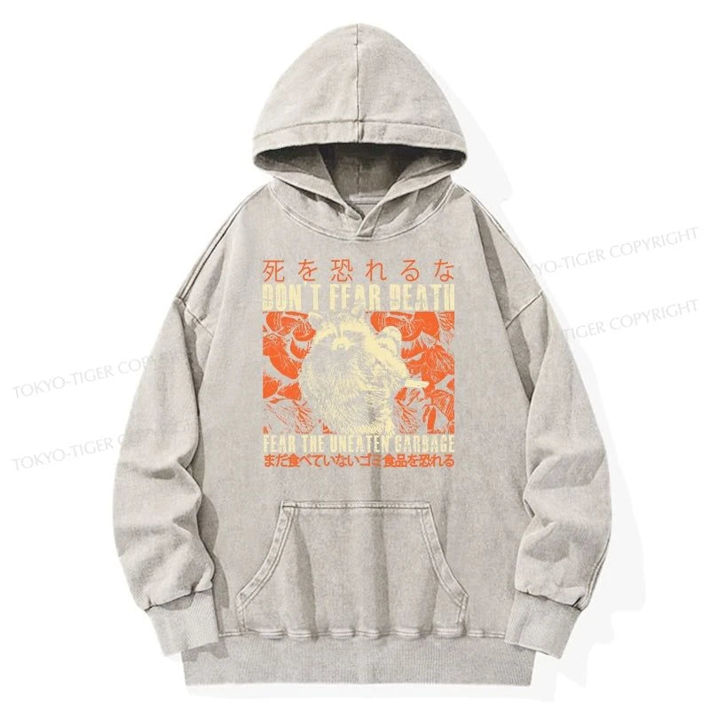 Tokyo-Tiger Timid Raccoon Japanese Washed Hoodie