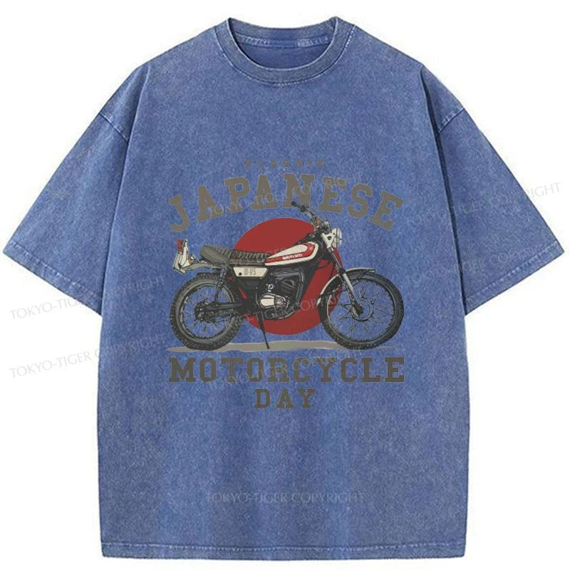 Tokyo-Tiger Japanese Motorcycle Washed T-Shirt