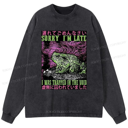 Tokyo-Tiger Frogs Trapped In The Void Washed Long Sleeve T-Shirt