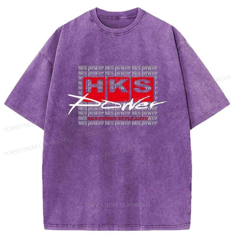 Tokyo-Tiger HKS Power Washed T-Shirt