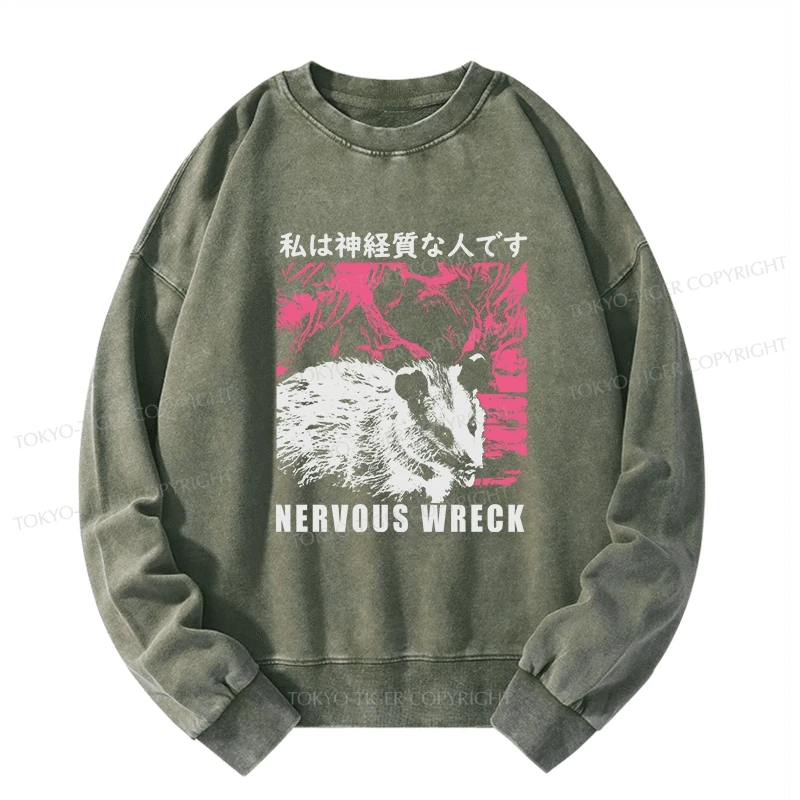 Tokyo-Tiger Nervous Wreck Washed Sweatshirt