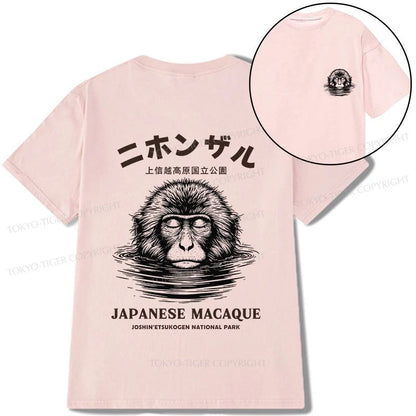 Tokyo-Tiger The Macaque Monkey In The Bath Japanese Front Back Classic T-Shirt