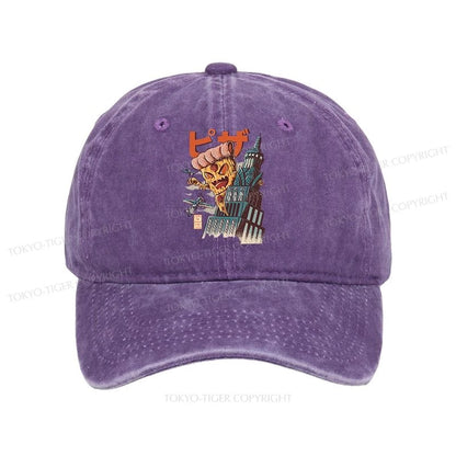 Tokyo-Tiger Great Pizza Kaiju Japanese Washed Cap