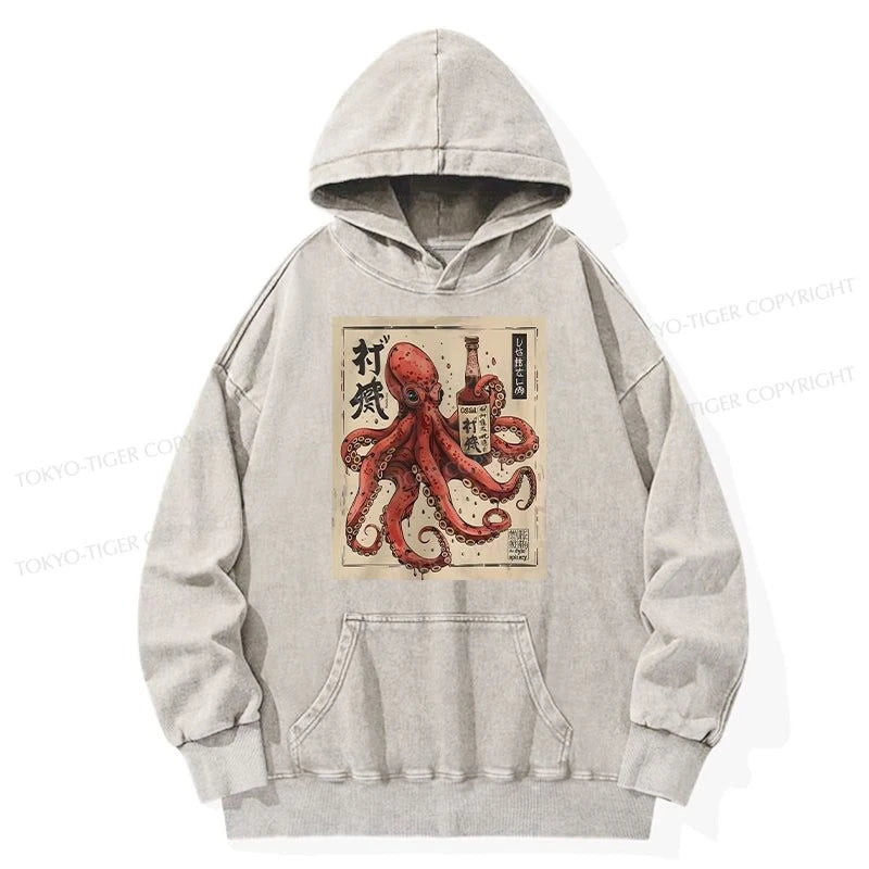 Tokyo-Tiger Osaka Saké Octopus Washed Hoodie