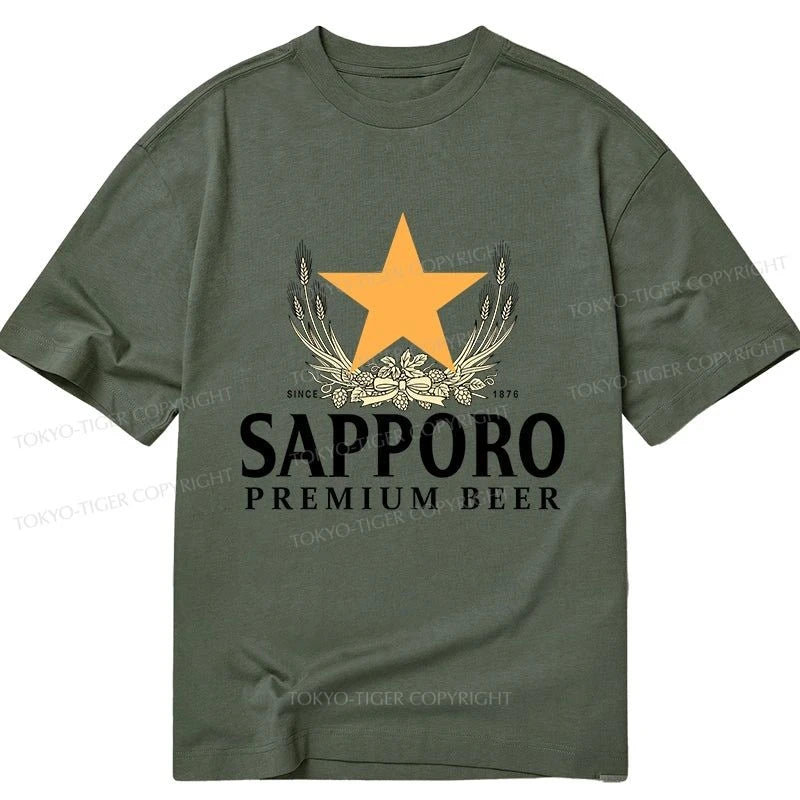 Tokyo-Tiger Sapporo Beer Logo Japanese Classic T-Shirt