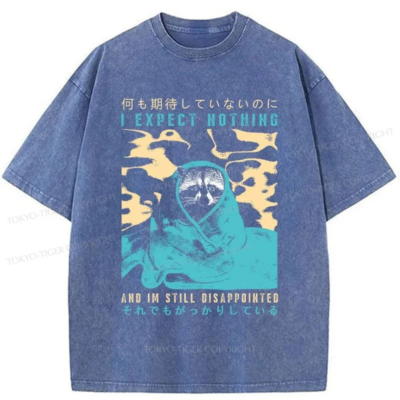 Tokyo-Tiger Disappointed Raccoon Japan Washed T-Shirt