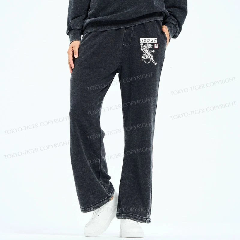 Tokyo-Tiger White Tiger Washed Sweatpants