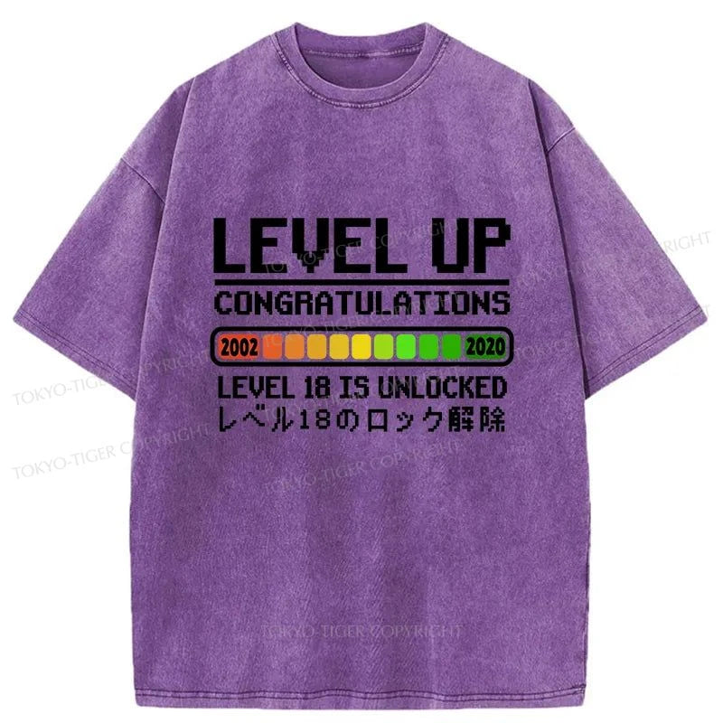 Tokyo-Tiger Level 18 Lock Release Washed T-Shirt