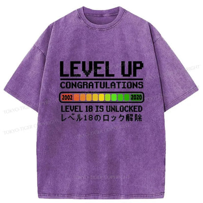 Tokyo-Tiger Level 18 Lock Release Washed T-Shirt