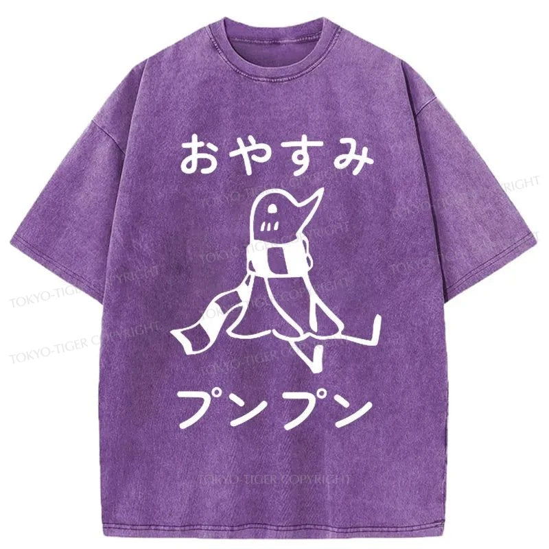 Tokyo-Tiger Good Night PunPun Washed T-Shirt