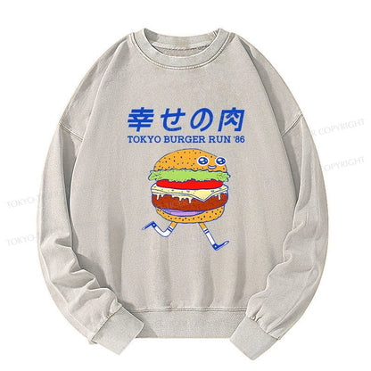 Tokyo-Tiger Tokyo Burger Run Japanese Washed Sweatshirt