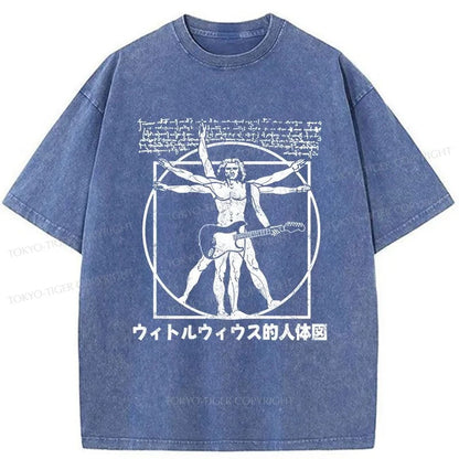 Tokyo-Tiger Vitruvius' Body Diagram Washed T-Shirt