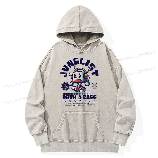 Tokyo-Tiger Junglist DNB Japan Washed Hoodie