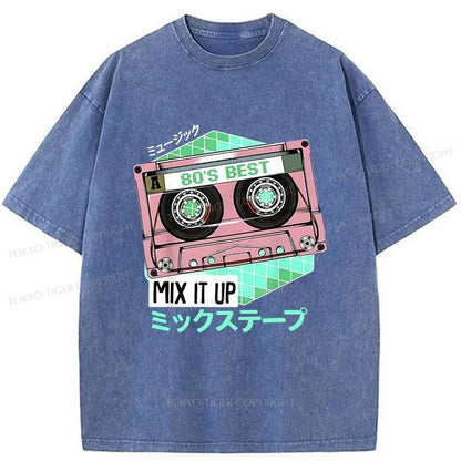 Tokyo-Tiger Cassette Tape Japanese Washed T-Shirt