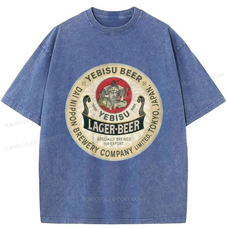 Tokyo-Tiger Yebisu Beer Japanese Washed T-Shirt