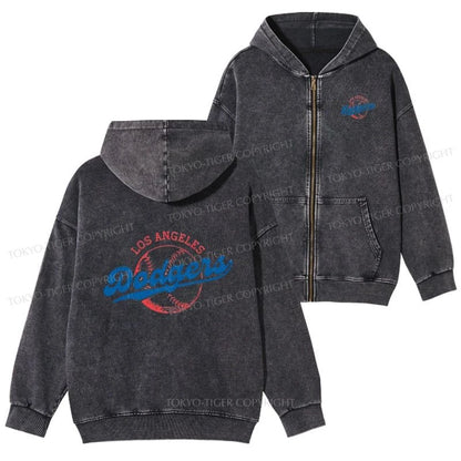 Tokyo-Tiger Ohtani 17-Retro-Dodgers Washed Zip Hoodie