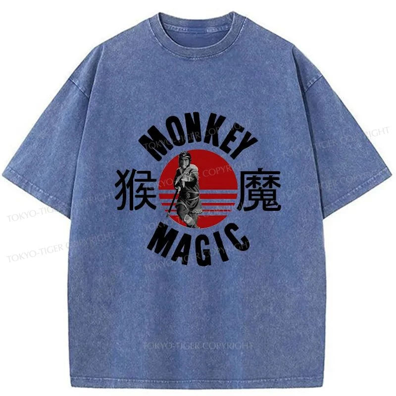 Tokyo-Tiger Monkey Magic Japan Washed T-Shirt