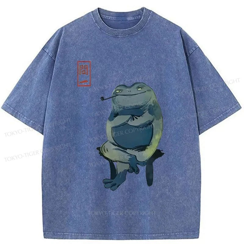 Tokyo-Tiger Proud Frog Japanese Washed T-Shirt