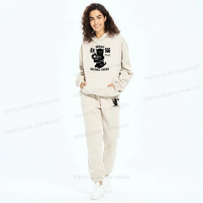 Tokyo-Tiger Tokyo Record Store Cat CD Fleece Lined Hoodie Set