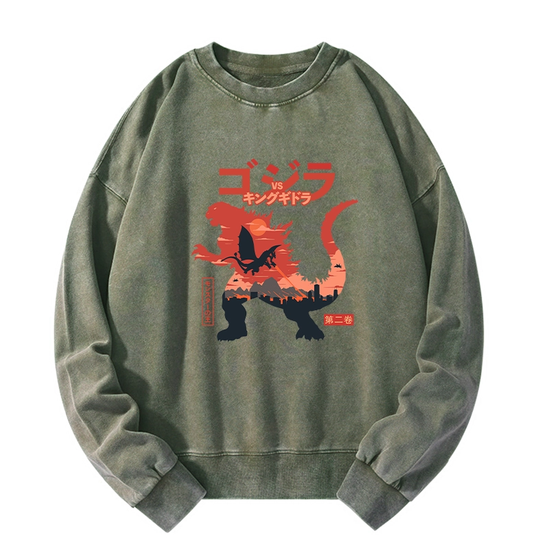 Tokyo-Tiger King of the Monsters Washed Sweatshirt