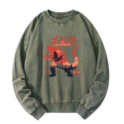 Tokyo-Tiger King of the Monsters Washed Sweatshirt