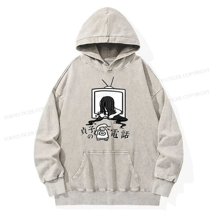 Tokyo-Tiger The Ring Sadako Washed Hoodie