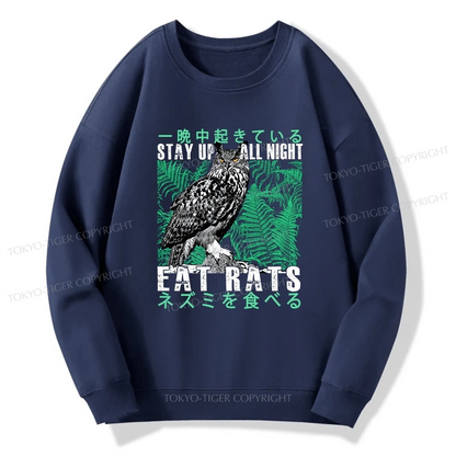 Tokyo-Tiger Owls Prey On Rats At Night Sweatshirt