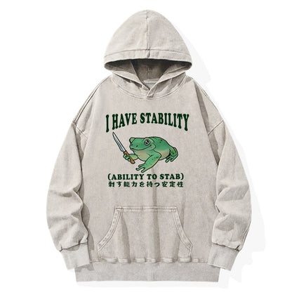 Tokyo-Tiger Mentally Stable Assassin Frog Washed Hoodie