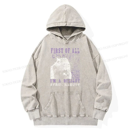 Tokyo-Tiger First Of All I'm A Delight Washed Hoodie