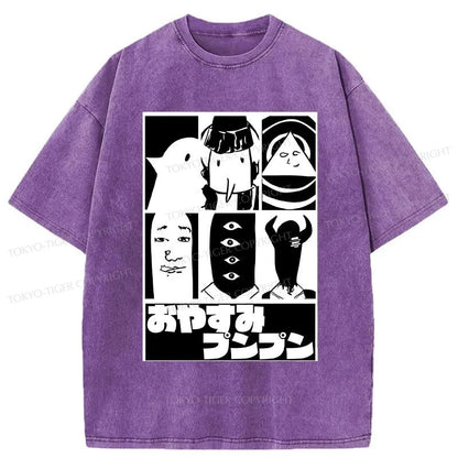 Tokyo-Tiger OYASUMI PUNPUN Washed T-Shirt