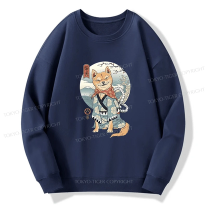 Tokyo-Tiger Samurai Shiba Dog Japanese Sweatshirt