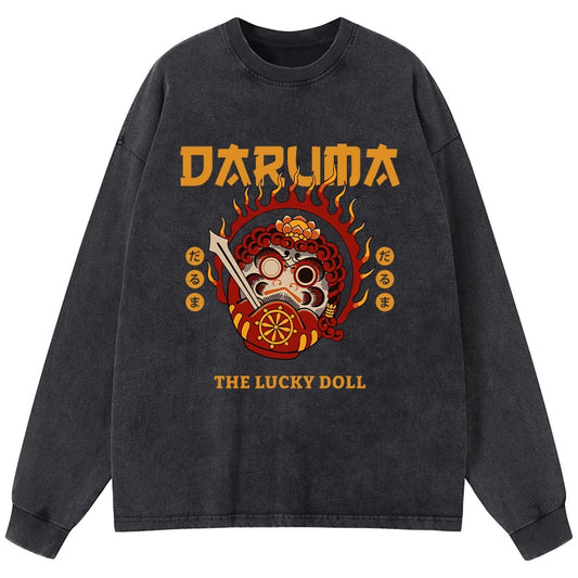 Tokyo-Tiger The Lucky Doll Washed Long Sleeve T-Shirt