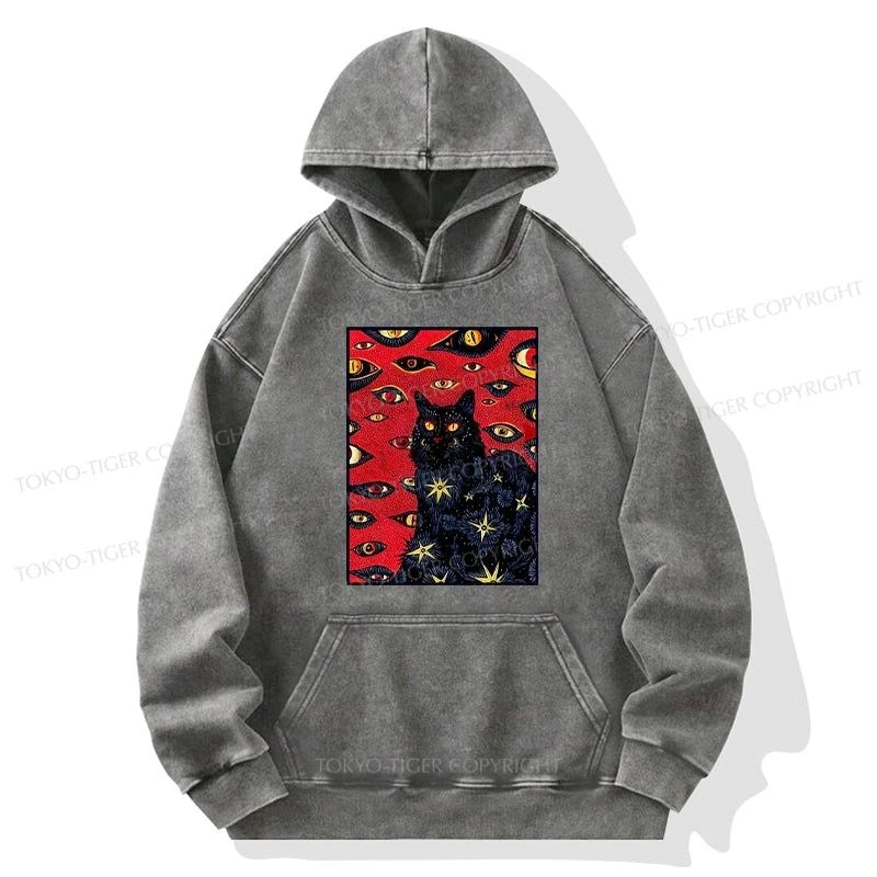 Tokyo-Tiger Mysterious Cat Washed Hoodie