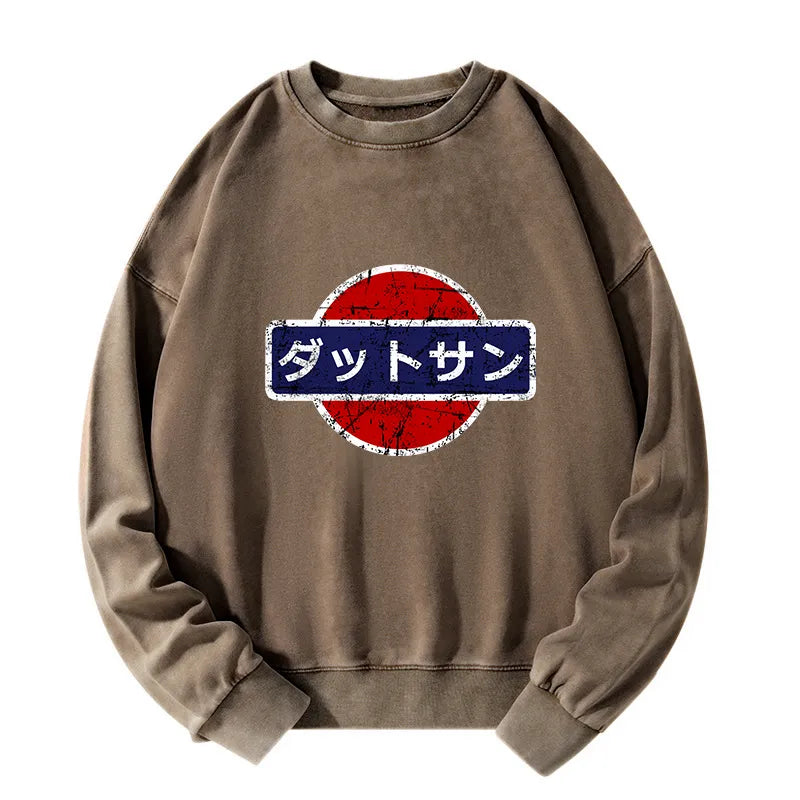 Tokyo-Tiger Datsun Vintage Japanese Car Washed Sweatshirt